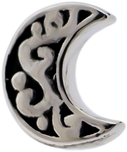 Steel Externally Threaded End - Filigree Crescent Moon 16G | Body Jewelry | Wiccan Center