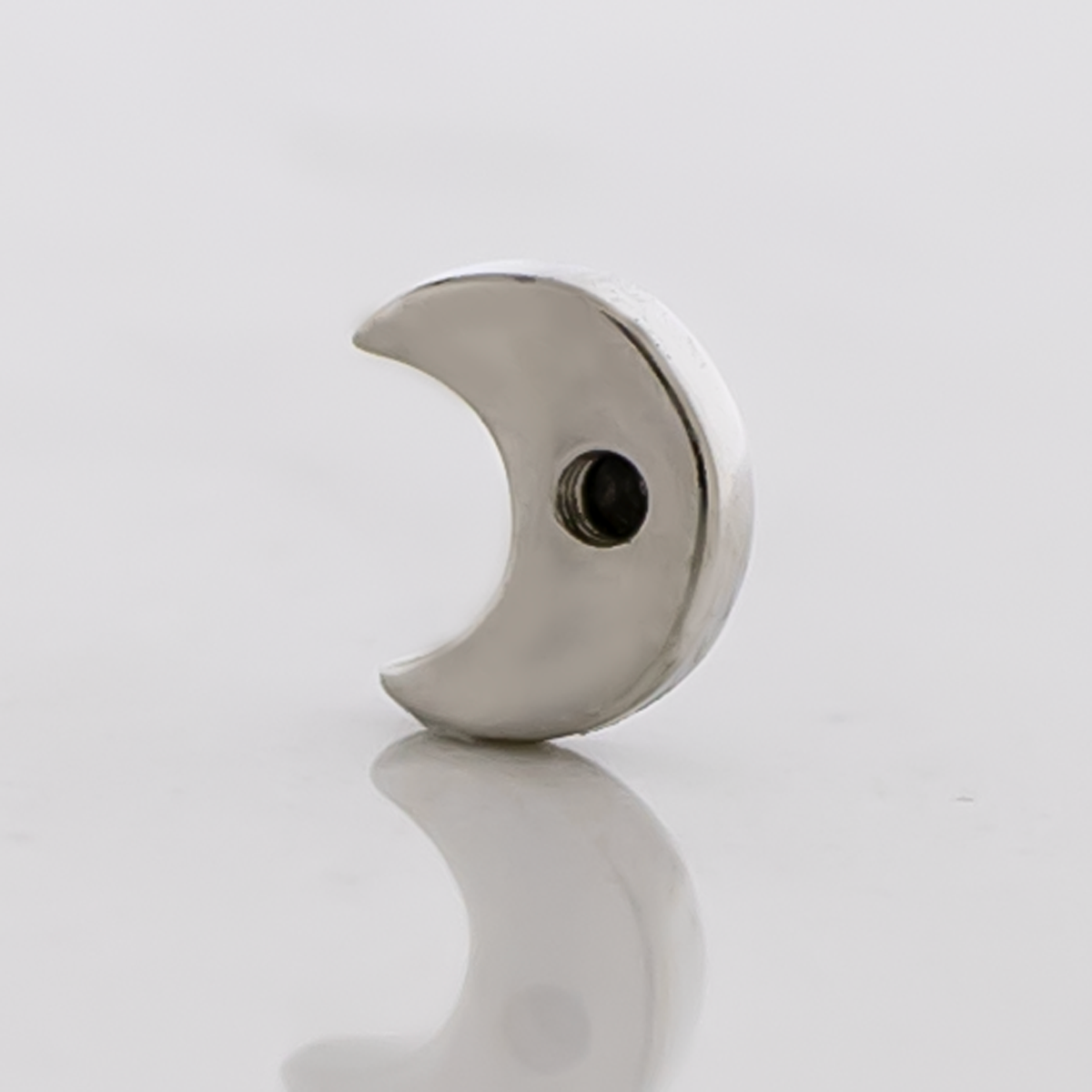 Steel Externally Threaded End - Filigree Crescent Moon 16G | Body Jewelry | Wiccan Center