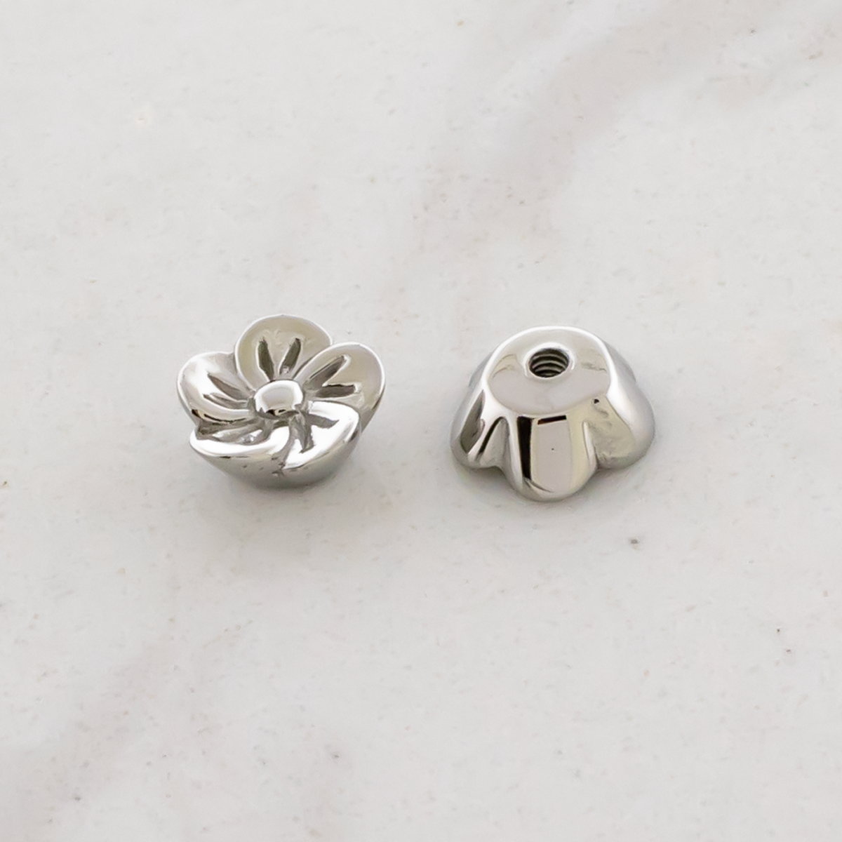Steel Externally Threaded End - Blossom Flower 16G | Body Jewelry | Wiccan Center