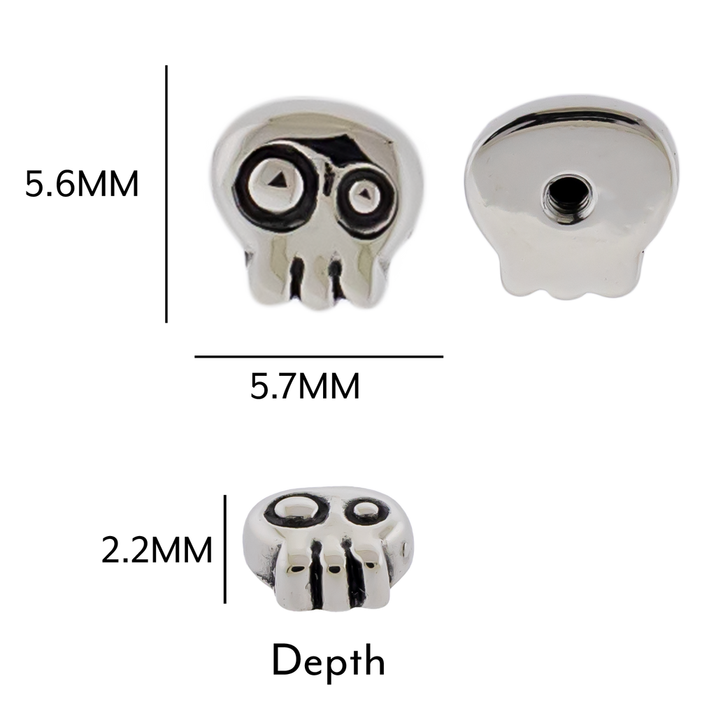 Steel Externally Threaded End - Ghost 16G | Body Jewelry | Wiccan Center