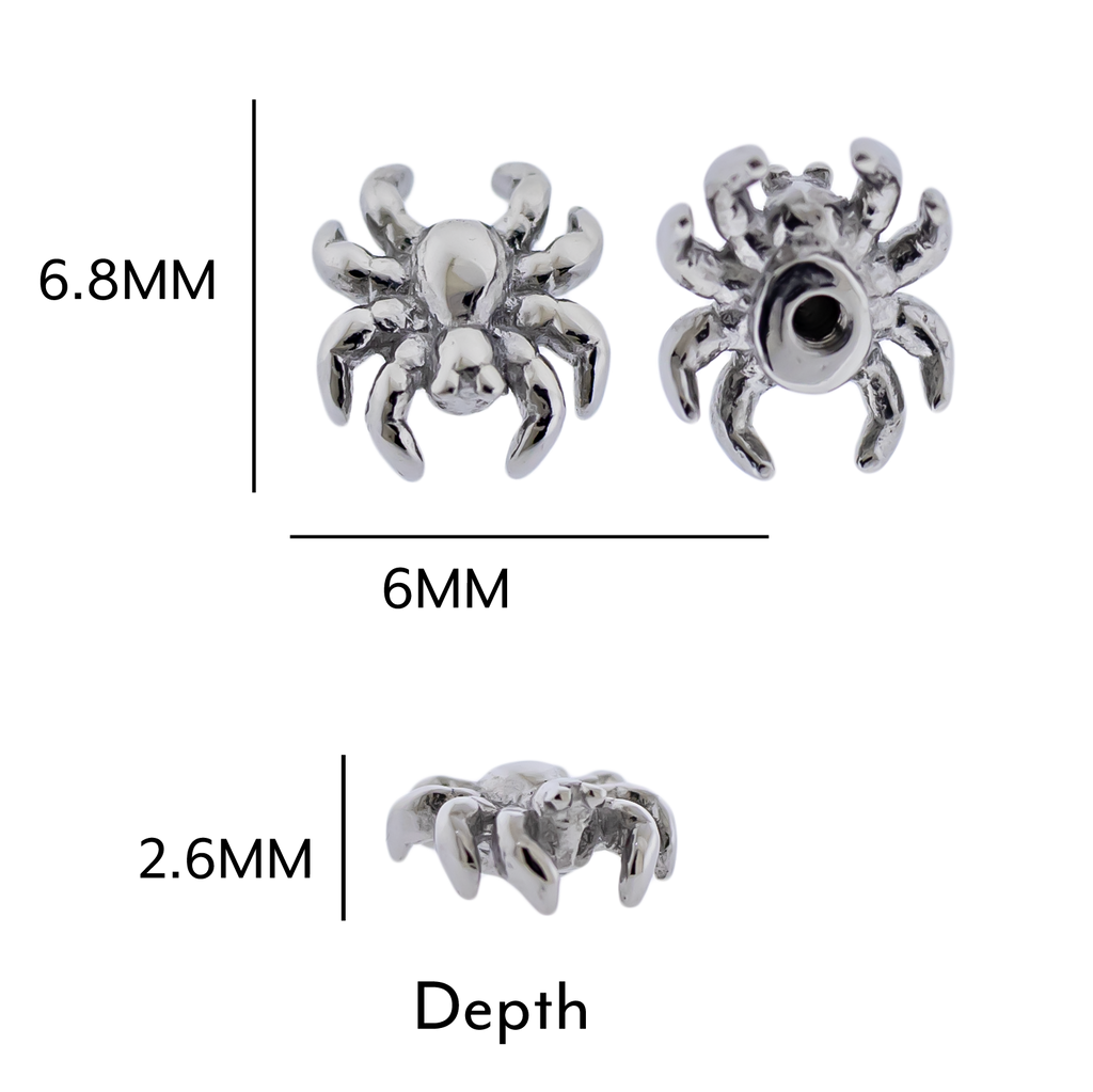 Steel Externally Threaded End - Spider 16G | Body Jewelry | Wiccan Center