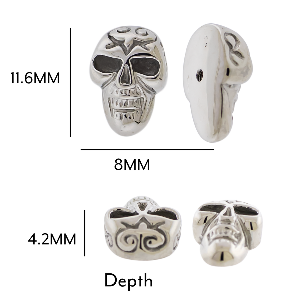 Steel Externally Threaded End - Skull 16G | Body Jewelry | Wiccan Center
