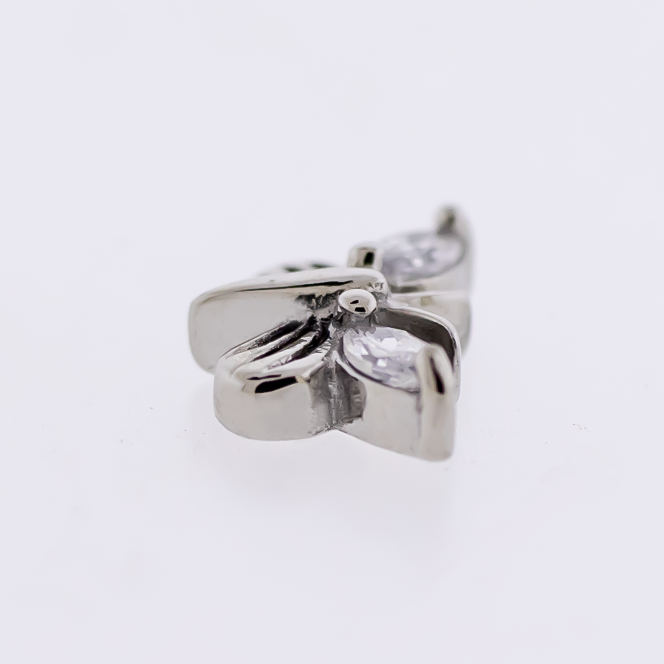 Steel Externally Threaded End - Gem Butterfly 16G | Body Jewelry | Wiccan Center