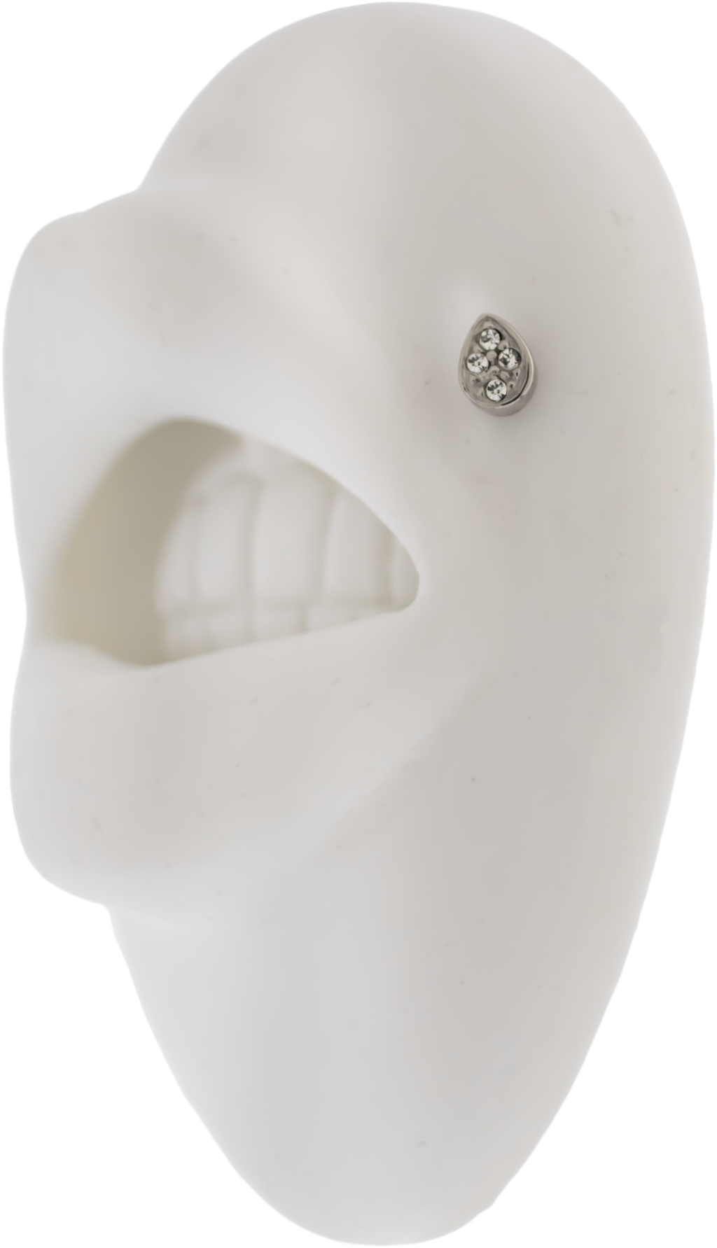 Steel Externally Threaded End - Gem Cluster Teardrop 16G | Body Jewelry | Wiccan Center