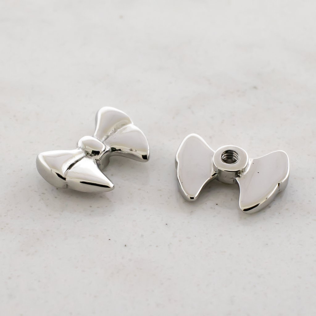 Steel Externally Threaded End - Bow 16G | Body Jewelry | Wiccan Center