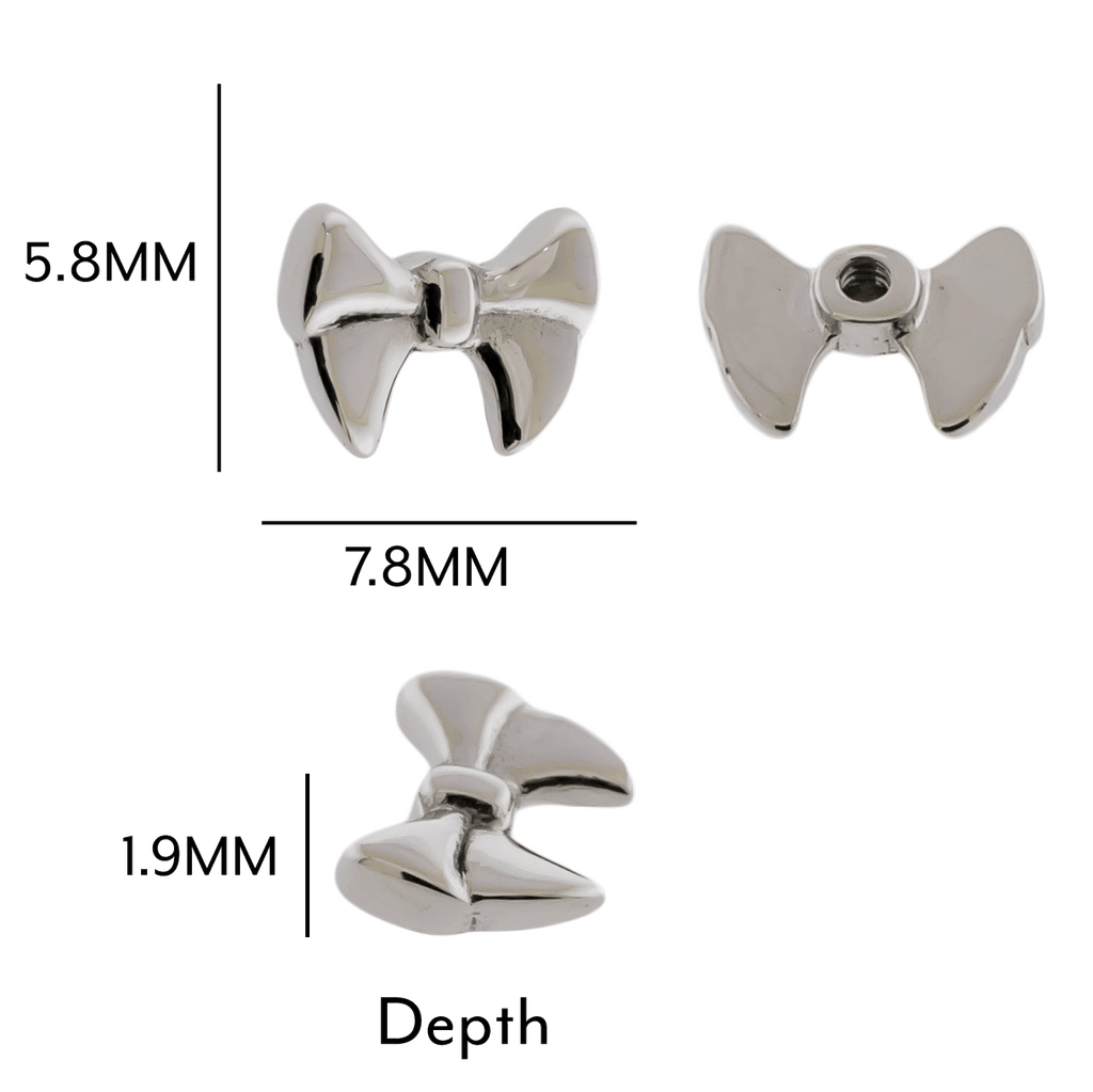 Steel Externally Threaded End - Bow 16G | Body Jewelry | Wiccan Center