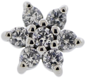 Steel Externally Threaded End - Gem Flower 16G | Body Jewelry | Wiccan Center