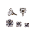 Steel 16G/18G Prong Set Round Premium Zirconia (Internal) | Body Jewelry | Wiccan Center