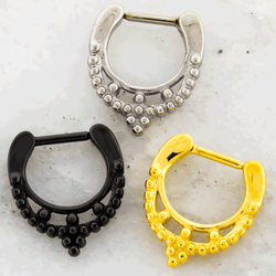 Beaded Collar Septum Clicker | Body Jewelry | Wiccan Center