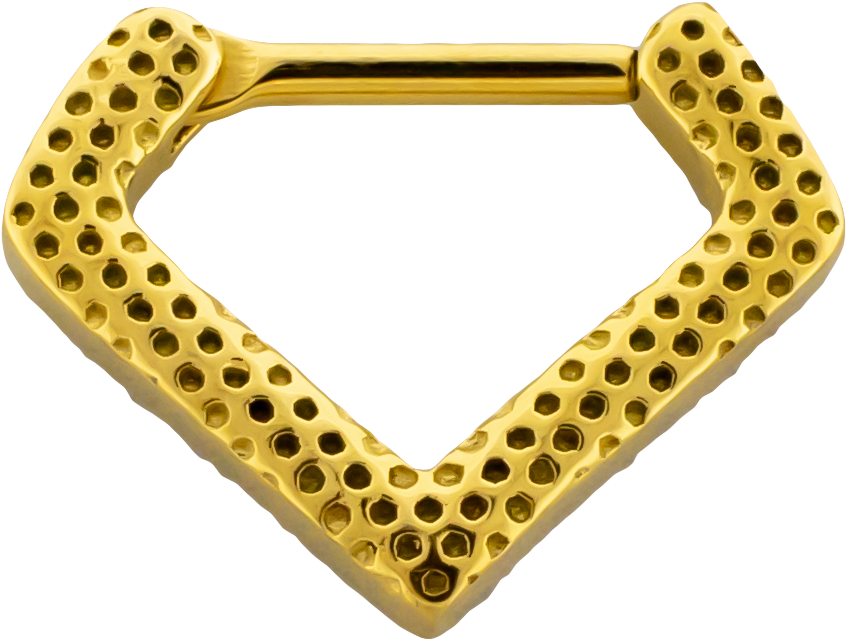 16G Honeycomb Texture Septum/Daith Clicker | Body Jewelry | Wiccan Center