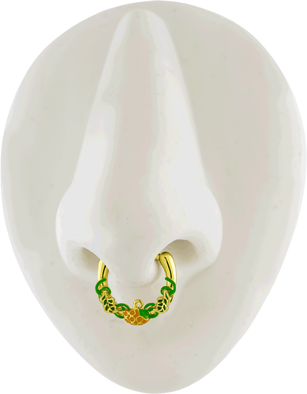 16G Gold PVD Septum Clicker w/ Pumpkin | Body Jewelry | Wiccan Center