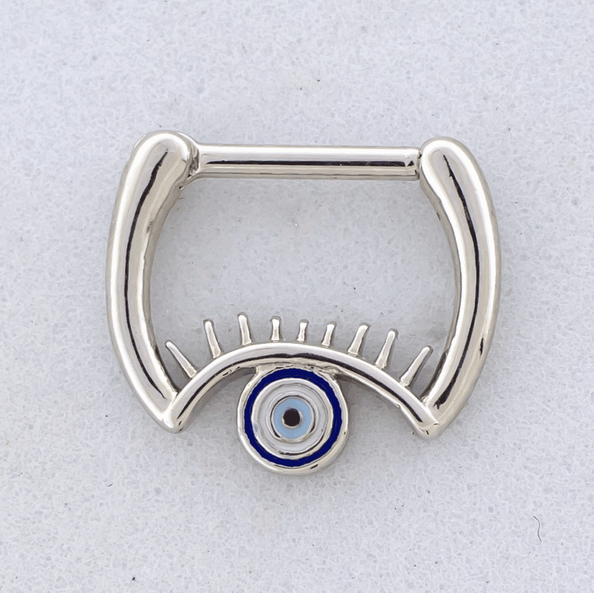 16G Septum Clicker w/ Evil Eye | Body Jewelry | Wiccan Center