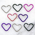 18G - 16G Steel Heart Seamless Rings | Body Jewelry | Wiccan Center