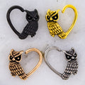 16G Steel Heart With Owl Seamless Ring | Body Jewelry | Wiccan Center