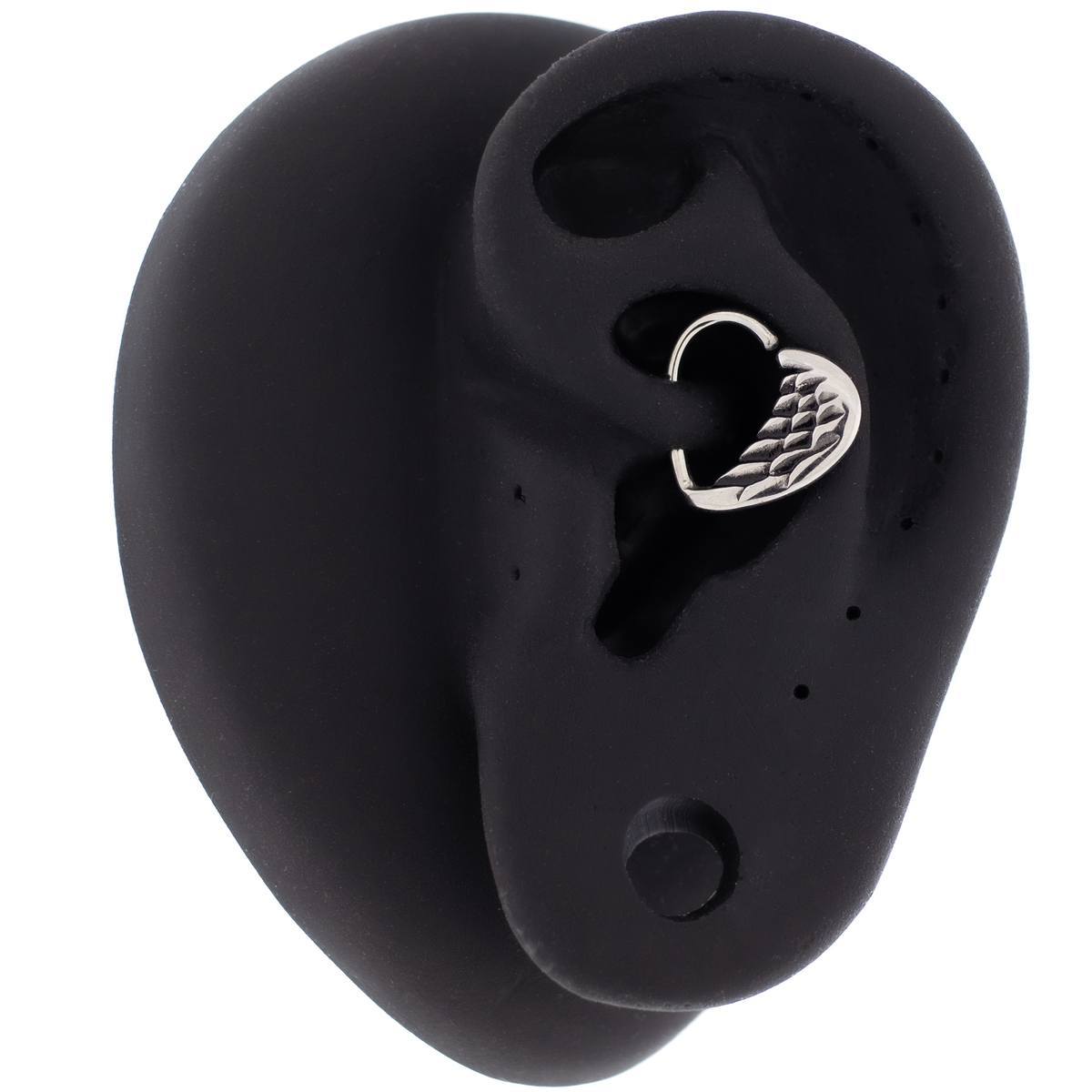 16G Steel Heart Angel Wing Seamless Ring | Body Jewelry | Wiccan Center
