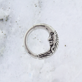 16G Steel Crescent Moon Seamless Ring | Body Jewelry | Wiccan Center