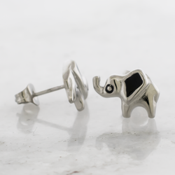 Steel Elephant Earring Studs | Body Jewelry | Wiccan Center