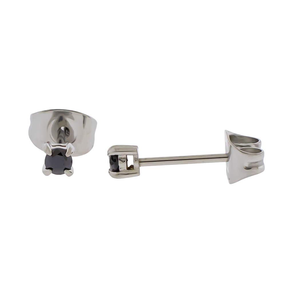Steel Prong Set Round Premium Zirconia Earring Studs | Body Jewelry | Wiccan Center