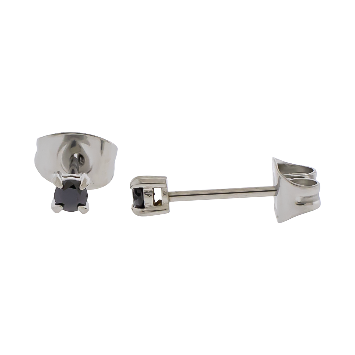 Steel Prong Set Round Premium Zirconia Earring Studs | Body Jewelry | Wiccan Center