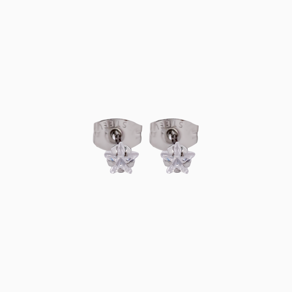 Steel Prong Set Star Gem Earring Studs | Body Jewelry | Wiccan Center