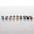 Steel Prong Set Square Premium Zirconia Earring Studs | Body Jewelry | Wiccan Center