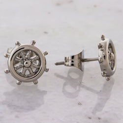 Steel Helm Earring Studs | Body Jewelry | Wiccan Center