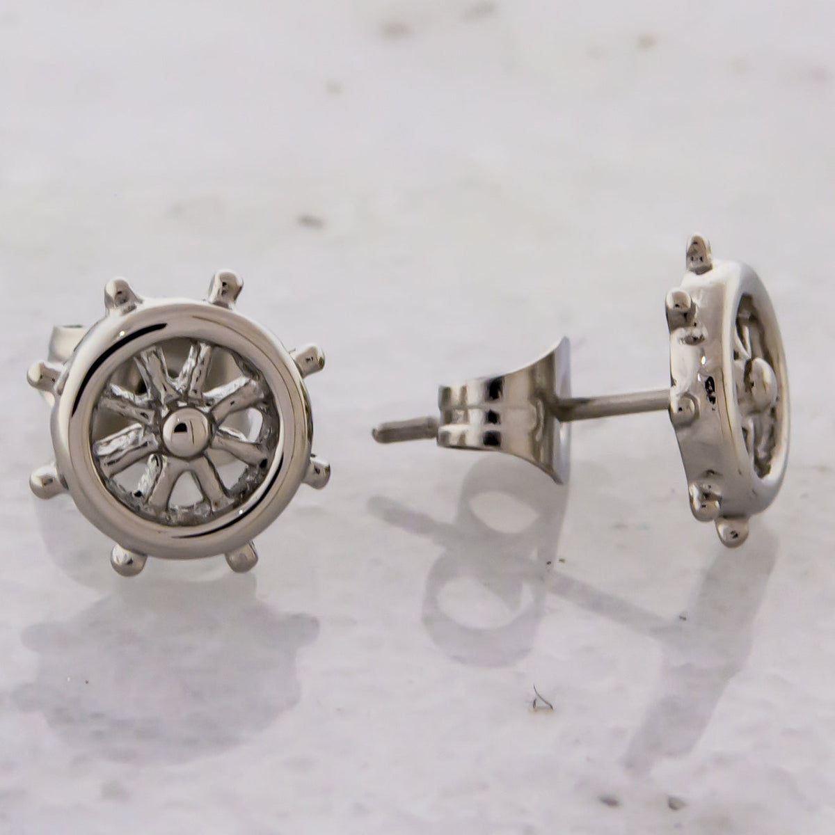Steel Helm Earring Studs | Body Jewelry | Wiccan Center