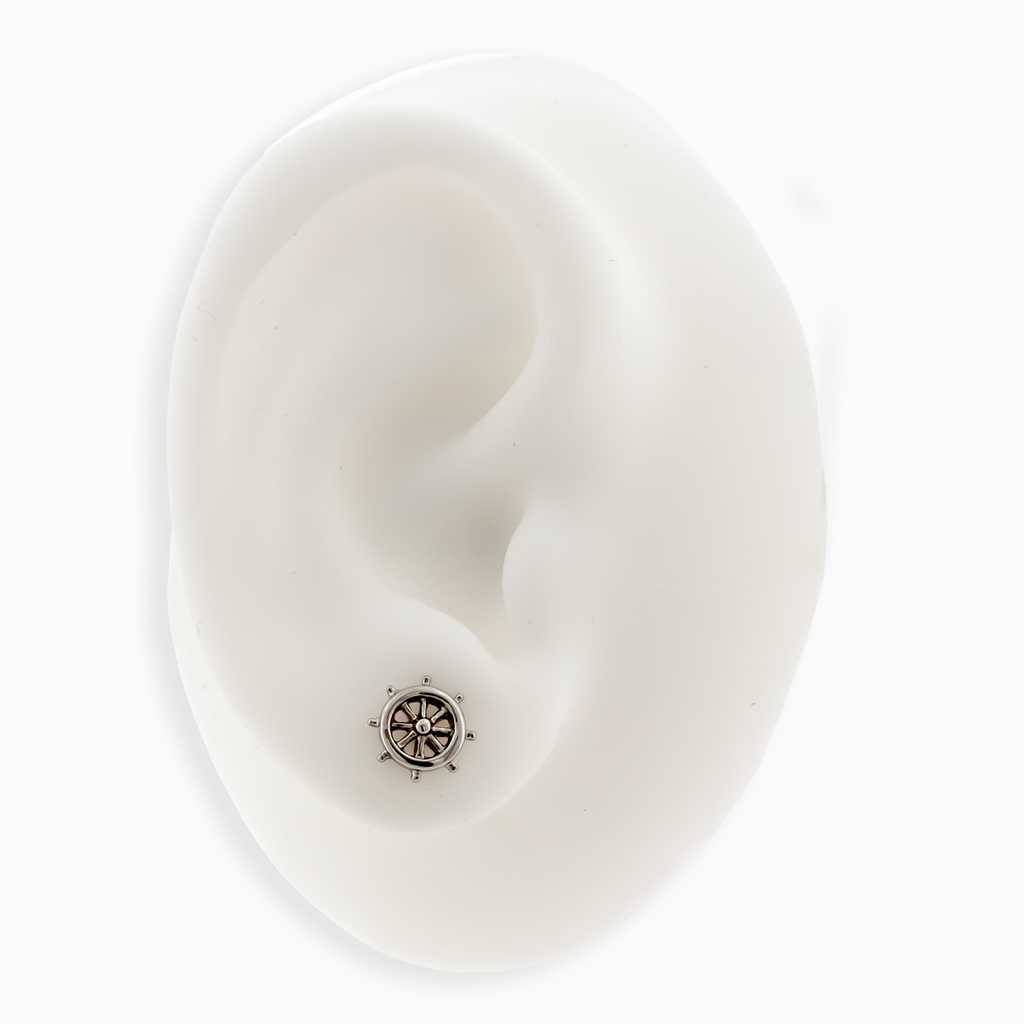Steel Helm Earring Studs | Body Jewelry | Wiccan Center