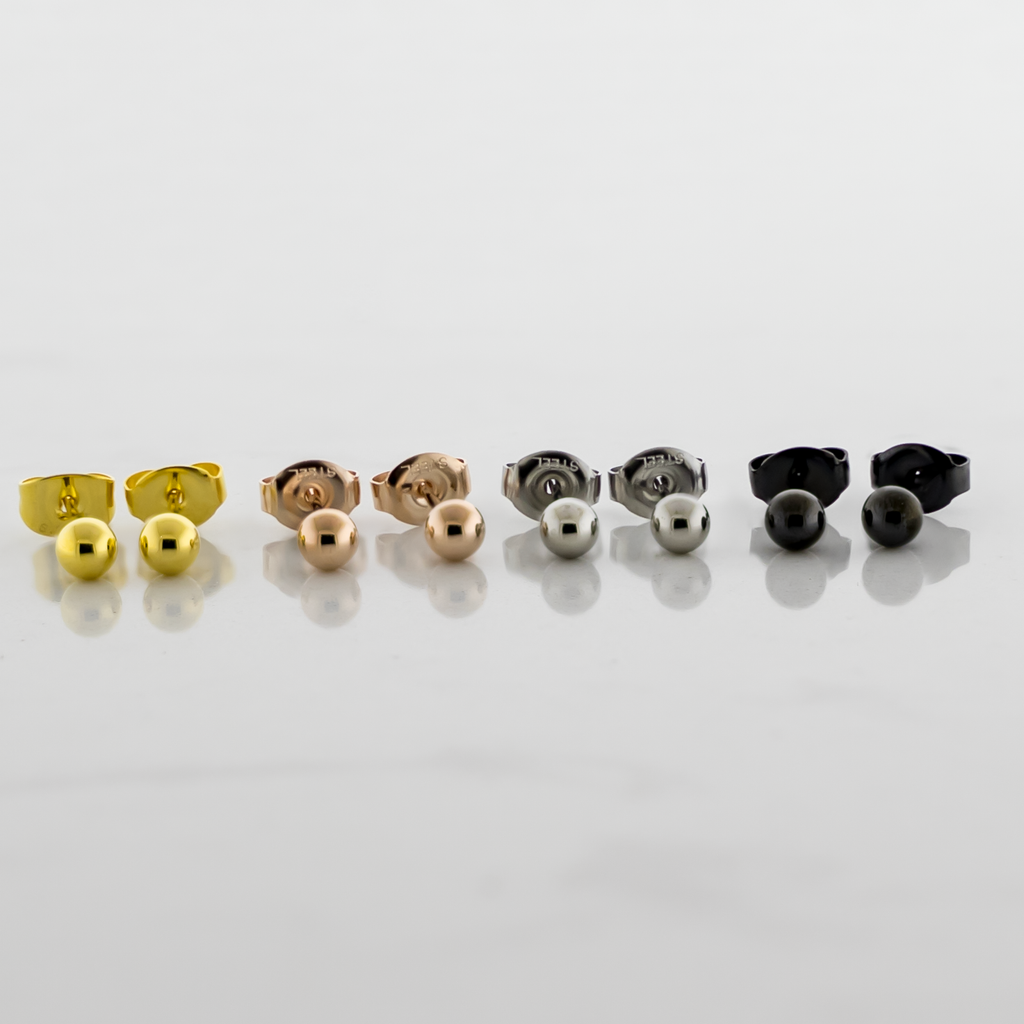 Steel Plain Ball Earring Studs | Body Jewelry | Wiccan Center
