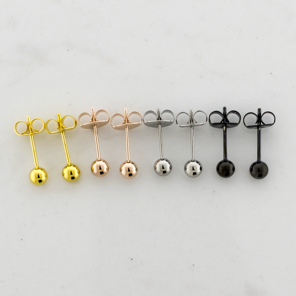 Steel Plain Ball Earring Studs | Body Jewelry | Wiccan Center