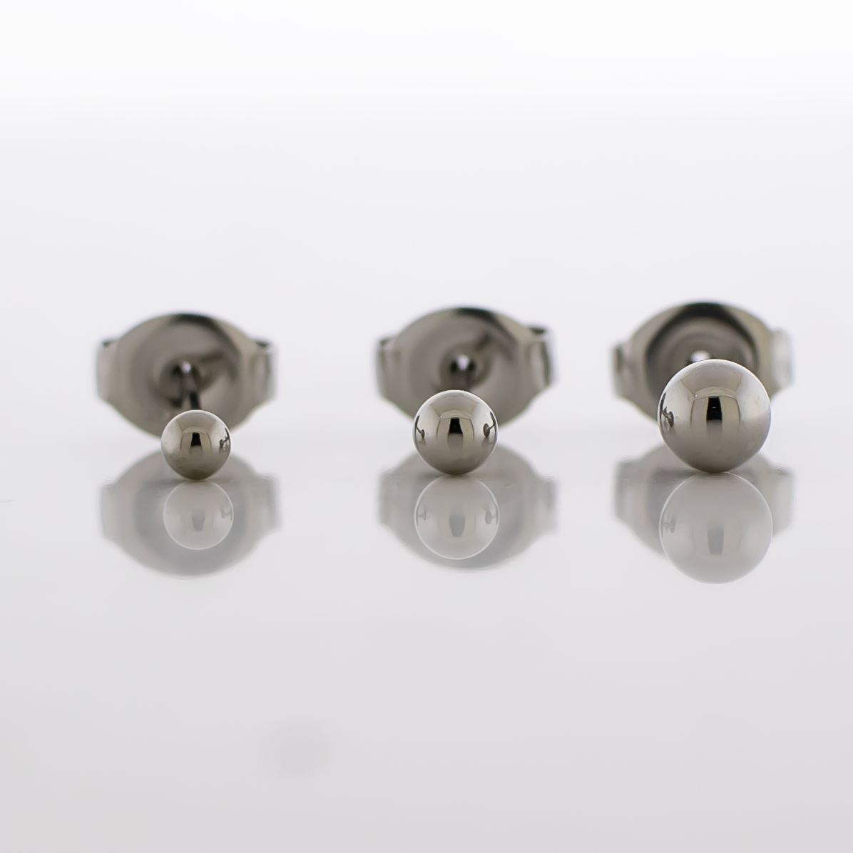 Steel Plain Ball Earring Studs | Body Jewelry | Wiccan Center