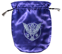 Blue Satin Owl Tarot Bag | Tarot Bags | Wiccan Center