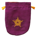 Purple Satin Celtic Pentagram Tarot Bag | Tarot Bags | Wiccan Center