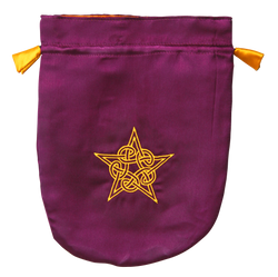 Purple Satin Celtic Pentagram Tarot Bag | Tarot Bags | Wiccan Center