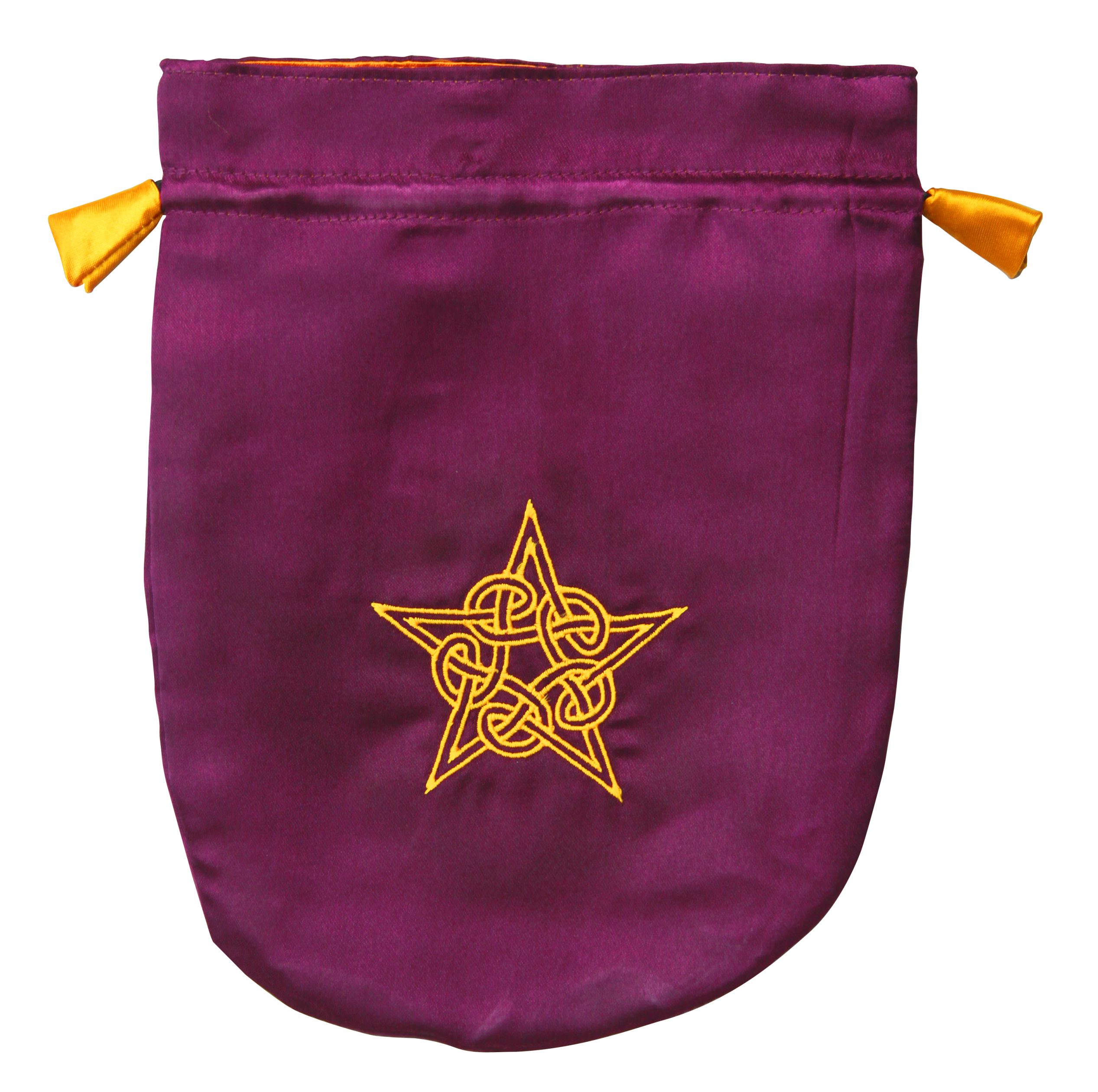 Purple Satin Celtic Pentagram Tarot Bag | Tarot Bags | Wiccan Center