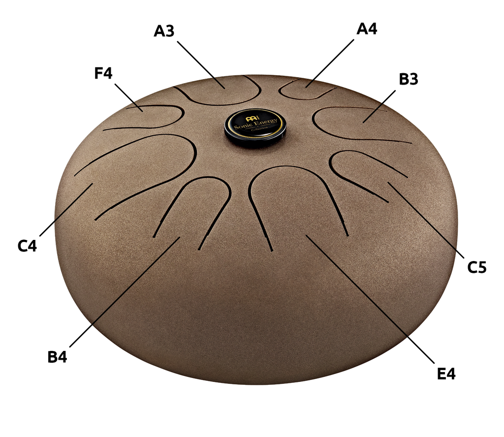 12" Steel Tongue Drum, A Akebono, Vintage Brown | | Wiccan Center