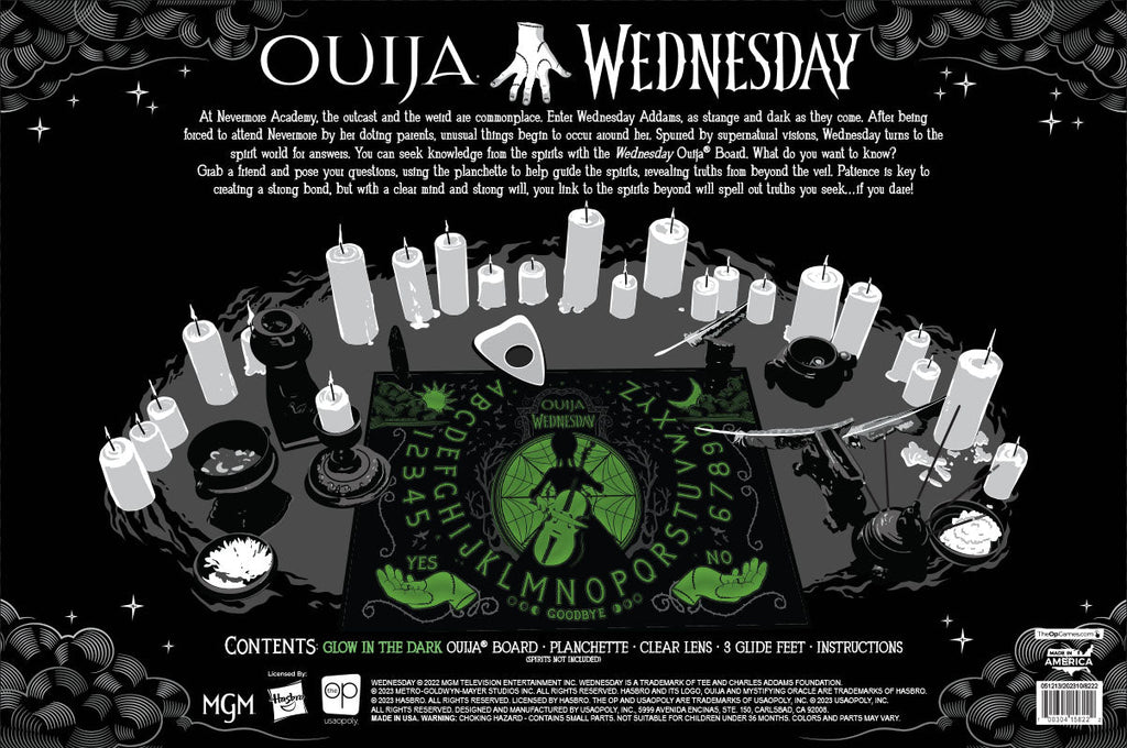 Wednesday Glow in the Dark Ouija Board - CLEARANCE | Board Games | Wiccan Center