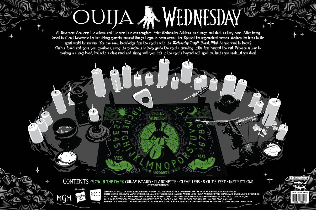 Wednesday Glow in the Dark Ouija Board - CLEARANCE | Board Games | Wiccan Center