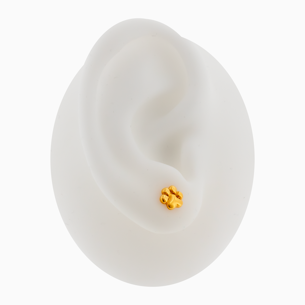 Steel Pawprint Earring Studs | Body Jewelry | Wiccan Center