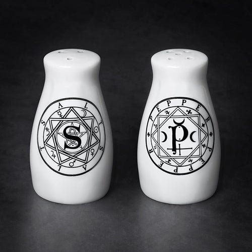 'S' AND 'P': Salt & Pepper Shaker Set | Salt & Pepper Shakers | Wiccan Center