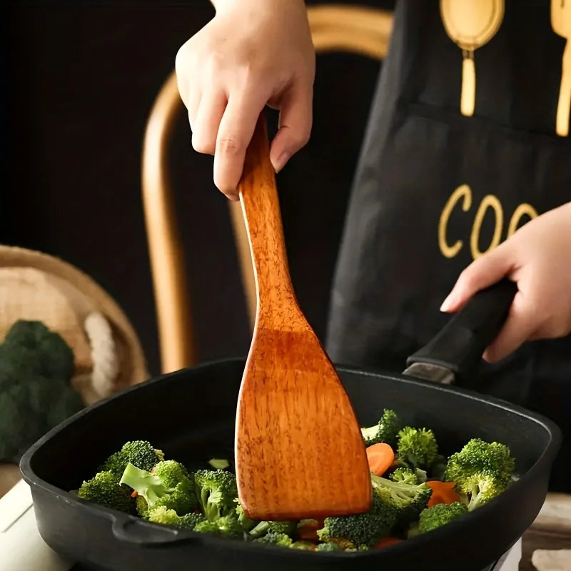 DecorBites™ 4-Piece Wooden Kitchen Utensil Set | Nonstick Cooking Tools | | Wiccan Center