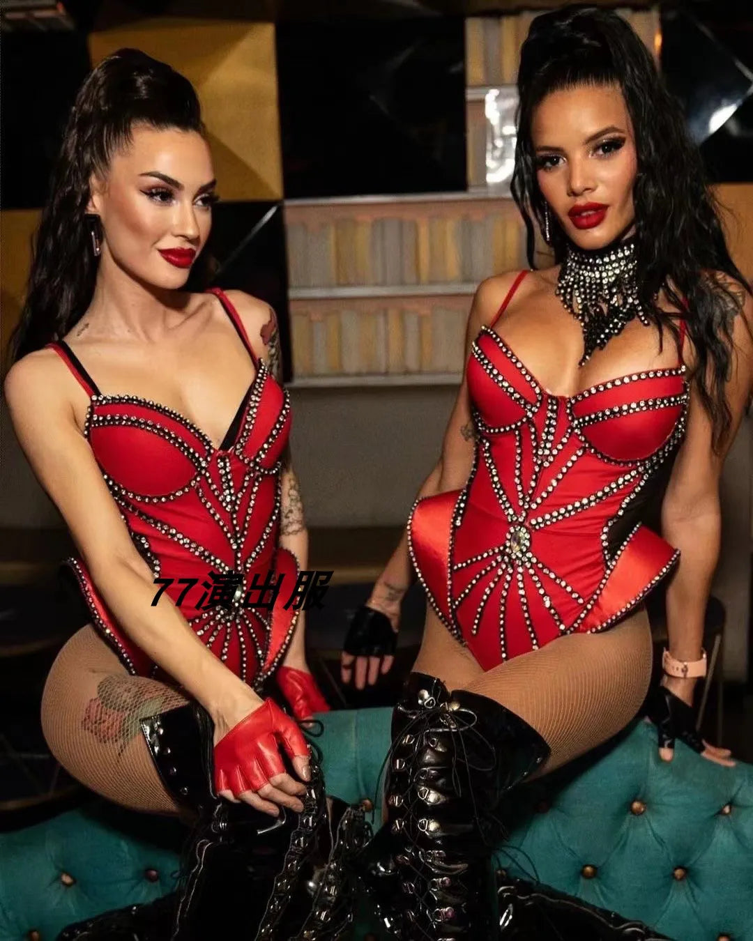 Luxury Rhinestone Performance Bodysuit – Premium Crystal Stage Costume for GoGo Dancers, Circus Performers & Festival Rave Outfits | Bodysuit | Wiccan Center