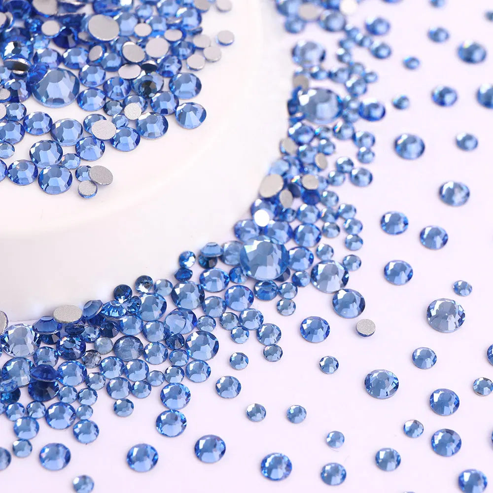 1440PCS SS3-SS20 Mix Size Non-Hotfix Glass FlatBack Rhinestones | Non-Hotfix | Wiccan Center