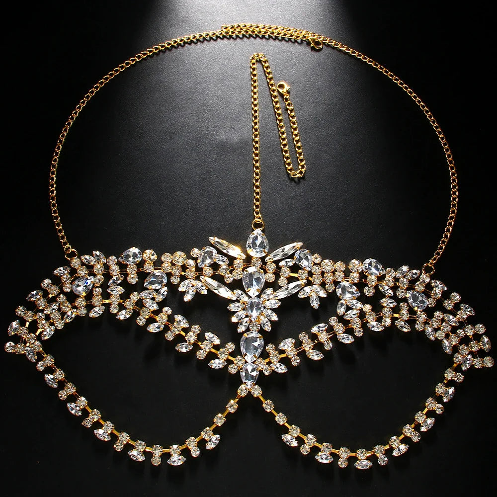 Exaggerated Rhinestone Masquerade Jewelry Face Mask | Masks | Wiccan Center