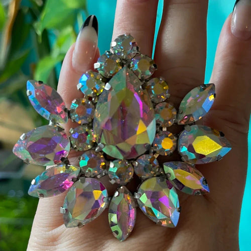 AB Rhinestone Statement Ring | Rings | Wiccan Center