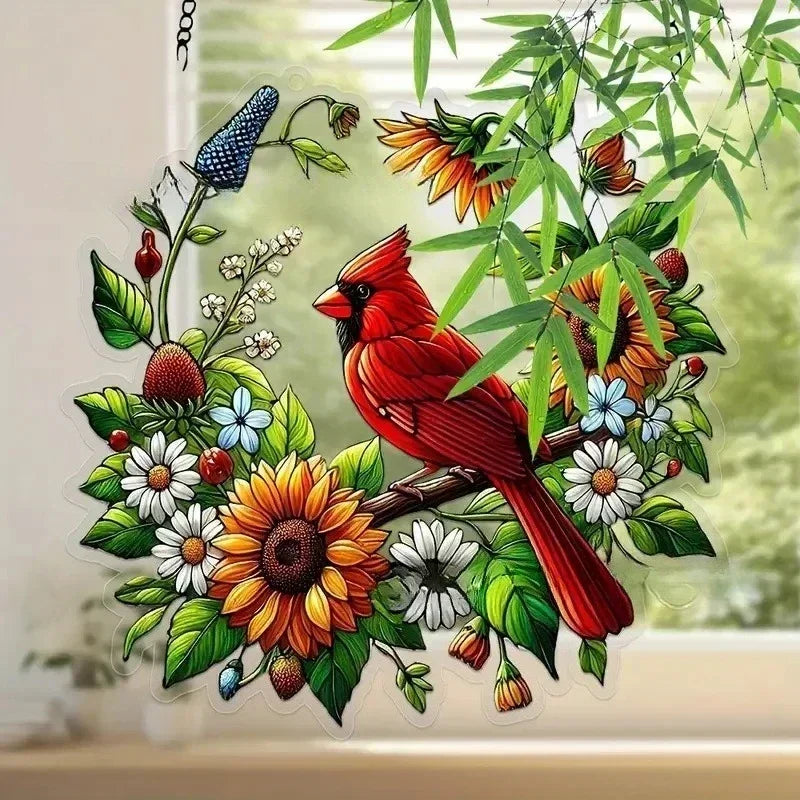 Enchanting Hummingbird Suncatcher – Vibrant Stained Glass Window Hanging Decor | | Wiccan Center