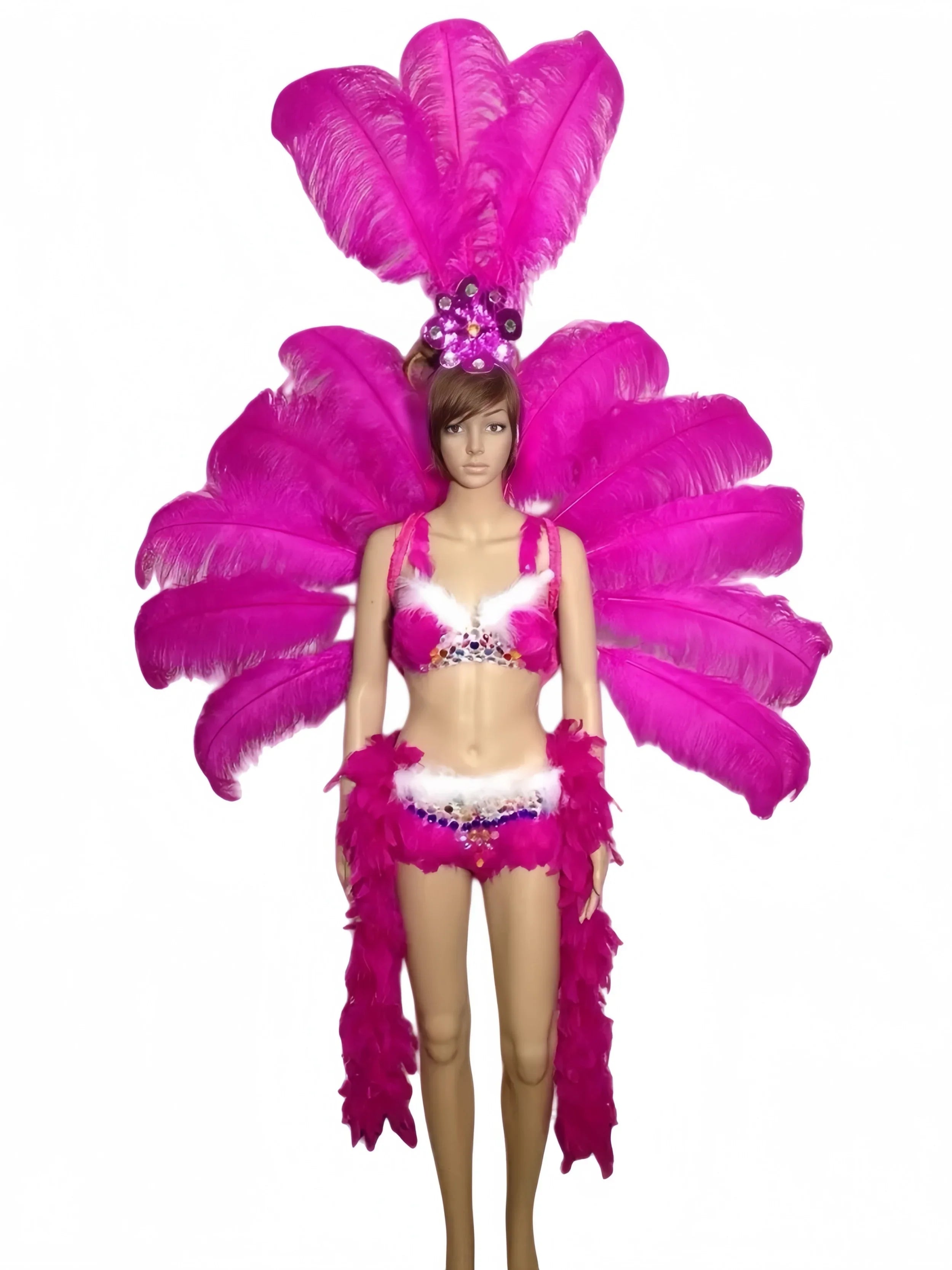 The Stardust Victoria Sovereign – Deluxe Angel Feather Wing & Headdress Stage Costume Set | Costume Sets | Wiccan Center