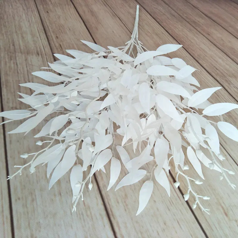 Artificial Plants Leaf Green Long Branch Fake Eucalyptus Flower Arrangement Accessories Wedding Home Decoration Fake Floral