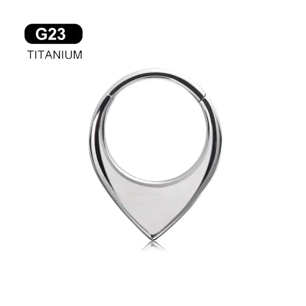 G23 Titanium Bee Septum Nose Ring Piercing Body Jewelry 16G Moon Segment Snake Clicker Helix Ear Cartilage Heart Daith Hoop | | Wiccan Center