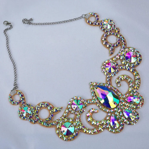 AB Rhinestone Chain Clasp Crystal Drop | Necklaces | Wiccan Center